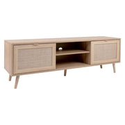 Bali 56A TV cabinet with 2 wicker effect doors