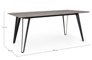 Natural style wooden table 180x90