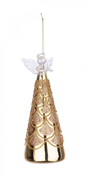 Elegant Gold Angel Wing Pendant - 8x Large Size