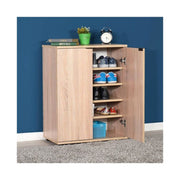Multipurpose shoe cabinet 2 doors shelves sonoma 60x34xh.78 cm