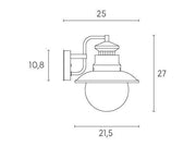 Bottom applique E27 calypso white silver line