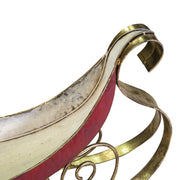 Orange metal gift box 14.5x9h9 cm