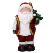 Resin Santa Claus with red tree cm28x18h42,5