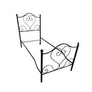 Queen size bed Poppy black gold wrought iron
