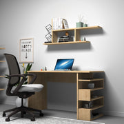 Mikro oak desk 120x56x74H cm. with shelf