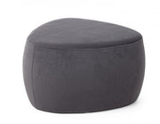 Pouff Stone dark gray velvet effect