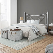 Iron double bed with iron bed frame TULIP White 166x202x h117 cm