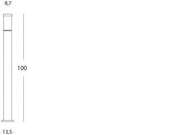 Cast Aluminum Pole with Opal Diffuser - 180mm Height, 60mm Diameter - IP43, 25W Black