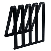Black metal magazine rack 4 places cm31x22h36