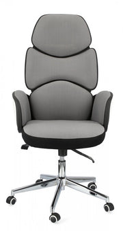 Office armchair with armrests in ARMSTRONG Dark Gray fabric 64x69 x h118.5 - 128 cm