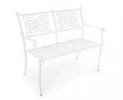 Bench Giglio white for outdoor use cm 110 x 59 x 85 h