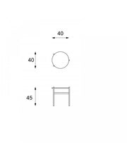 Coffee table 40 x 40 x 45h - Thor