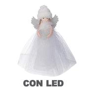 Silver led fabric doll tip cm6x14h30