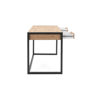 Modern oak office bedroom desk with drawers 120 x 60 x 75 h