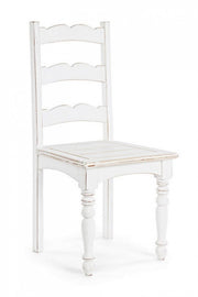 Shabby white rustic style wooden chair