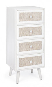 Bedroom chest of drawers with four drawers Bianca MONTIEL 38x30,5x h91 cm