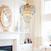 Miranda MDL3831 glass and gold 3-light ceiling lamp