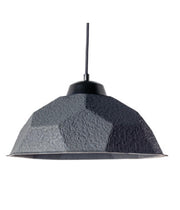 Suspension lamp with lampshade in black recycled cardboard D35xD35x160h cm