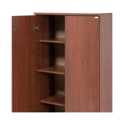 Multipurpose shoe cabinet Antique Walnut wood melamine 2 doors h182x71x38
