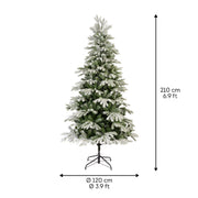 Sunndal fir frosted Christmas tree H 210 x ø 120 cm