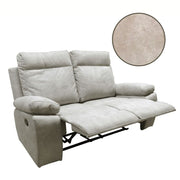 Milano sofa 2 seater 2 beige manual recliners