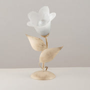 Table lamp in iron Ivory Gold one light Alabaster White glass 19x h36 cm