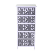 Mobile chest of drawers white gray 5 drawers 40x29x90h cm