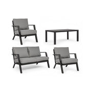 YK13 Anthracite 4-Piece Garden Lounge Set