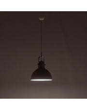 Kande suspension lamp in white steel STS