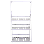 3-shelf white wooden shelf cm68,5x40h132