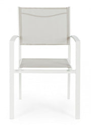 White Cloud Hilde Chair With Armrests In Aluminum