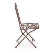 Folding steel chair Brown MELANIE 38x51x h92 cm