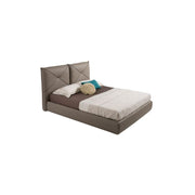 Double bed with container ARMONIA Tortora 188x223x h109 cm