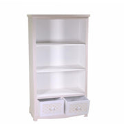 Lubecca bookcase 3 shelves and 2 drawers cm72x37xh130