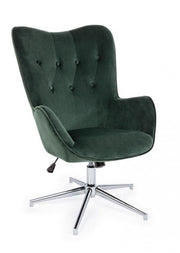 Design style green velvet armchair