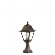 Outdoor Aluminum Die-Cast Lamp with Transparent Glass Diffusers - Max Height 170mm Black
