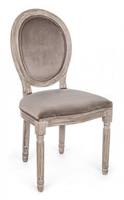 2x Tortora chair in classic style upholstered wood