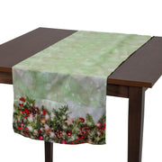 Blue led branches fabric runner cm40x150