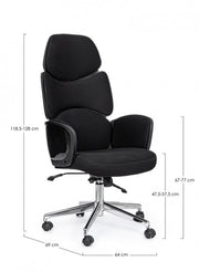 Armstrong upholstered office armchair in black