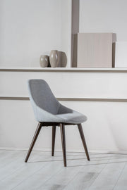 Set of 4 Fabric Chairs - 58cm x 49cm x 85cm