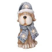Dog resin led gray hat cm22x19,5h40