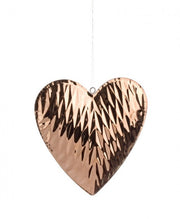 6x Copper Plated Heart Pendant M