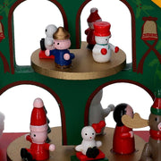 Wooden music box green house cm12x17h22