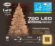 MiniCluster ø6cm XNTL 720 LED TRADITIONAL 4+14,9m Christmas Lights