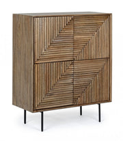 Darsey 4-door cabinet in melamine wood