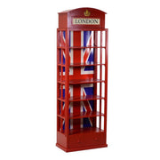 Red Bookcase 6 shelves 1 drawer cm48x27xh146