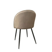 Tortora Fabric Chair with Black Metal Legs 78x47x57 cm