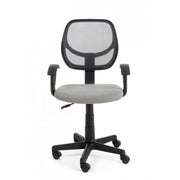 Gray office chair with adjustable height wheels