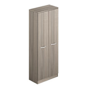 Elm multipurpose shoe cabinet with two doors and broom holder cm h182x71x38