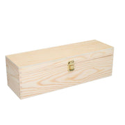 Natural wood wine crate box for 1 champagne bottle cm38x13h12